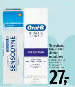 Føtex Sensodyne, Oral-B eller Jordan mundpleje tilbud