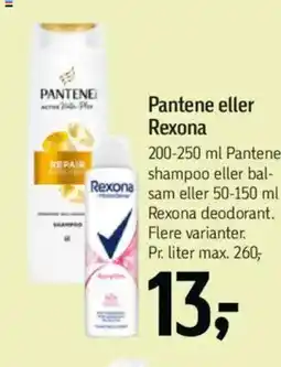 Føtex Pantene eller Rexona tilbud