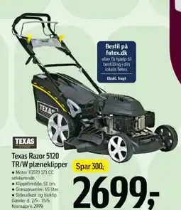 Føtex Texas Razor 5120 TR/W plæneklipper tilbud