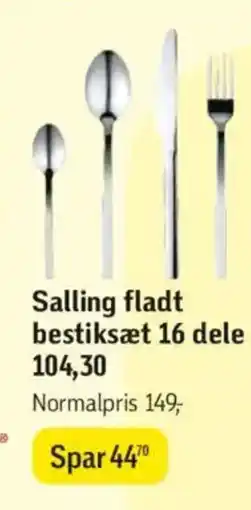 Føtex Salling fladt bestiksæt 16 dele tilbud