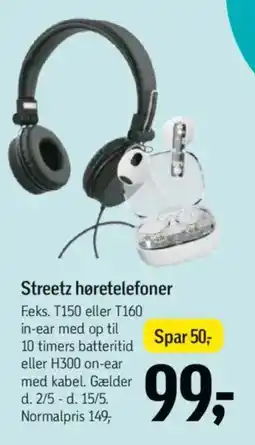 Føtex Streetz høretelefoner tilbud