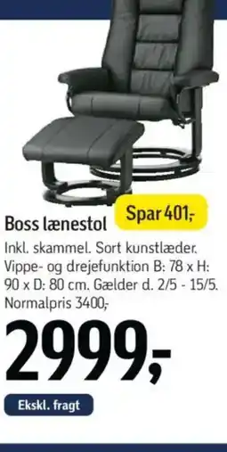 Føtex Boss lænestol tilbud