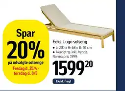 Føtex F.eks. Lugo solseng tilbud