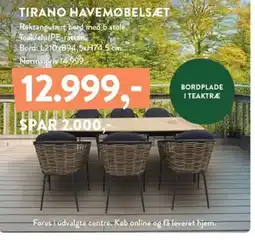 Plantorama TIRANO HAVEMØBELSÆT tilbud