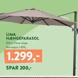 Plantorama Lima hængeparasol tilbud