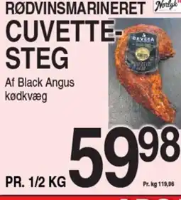ABC Lavpris RØDVINSMARINERET CUVETTE- STEG tilbud