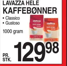 ABC Lavpris LAVAZZA HELE KAFFEBØNNER tilbud