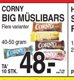 ABC Lavpris CORNY BIG MÜSLIBARS SPANGSBERG tilbud