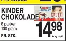 ABC Lavpris Kinder chokolade tilbud