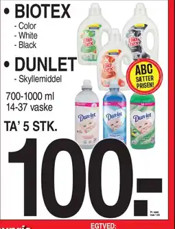 ABC Lavpris BIOTEX • DUNLET tilbud