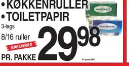 ABC Lavpris ⚫KØKKENRULLER • TOILETPAPIR tilbud