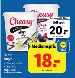 Lidl CHEASY Skyr tilbud