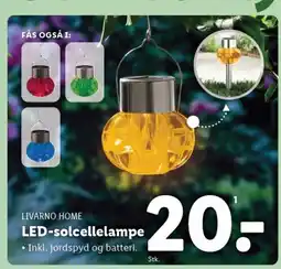 Lidl LIVARNO HOME LED-solcellelampe • Inkl. jordspyd og batteri. tilbud