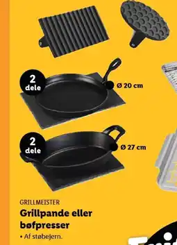Lidl GRILLMEISTER Grillpande eller bøfpresser tilbud