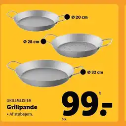 Lidl GRILLMEISTER Grillpande • Af støbejern. tilbud