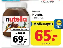 Lidl FERRERO Nutella tilbud