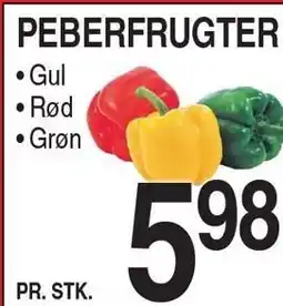 ABC Lavpris PEBERFRUGTER Gul, Rød eller Grøn tilbud