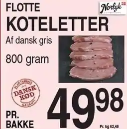 ABC Lavpris NORLYK FLOTTE KOTELETTER tilbud