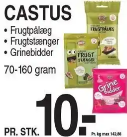 ABC Lavpris CASTUS Frugtpålæg, Frugtstænger eller Grinebidder tilbud