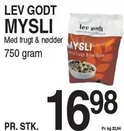 ABC Lavpris LEV GODT MYSLI Med frugt & nødder tilbud