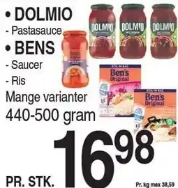 ABC Lavpris DOLMIO ELLER BENS tilbud