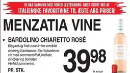 ABC Lavpris MENZATIA VINE BARDOLINO CHIARETTO ROSÉ tilbud