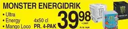 ABC Lavpris MONSTER ENERGIDRIK Ultra, Energy eller Mango Loco tilbud