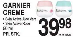ABC Lavpris GARNIER CREME Skin Active Aloe Vera eller Rose tilbud