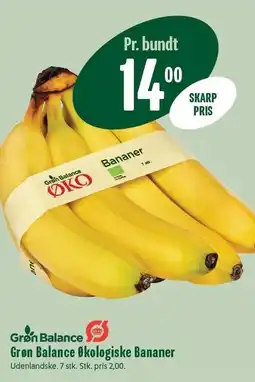 Min Købmand Grøn Balance Økologiske Bananer tilbud