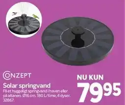 Din Isenkræmmer Conzept Solar springvand tilbud