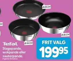 Din Isenkræmmer Tefal Stegepande, wokpande eller sauterpande tilbud