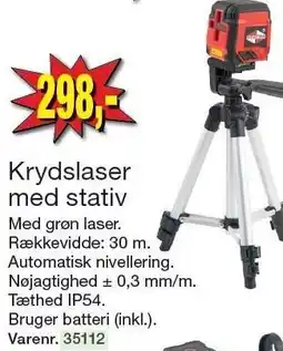 Harald Nyborg Krydslaser med stativ tilbud
