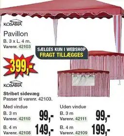 Harald Nyborg KOSAMA Pavillon eller Stribet sidevæg tilbud