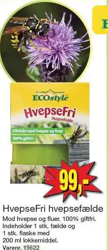 Harald Nyborg ECOSTYLE HvepseFri hvepsefælde tilbud