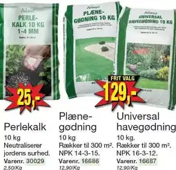 Harald Nyborg Perlekalk, Plænedgødning eller Universal havegædning tilbud