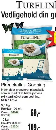 Harald Nyborg TURFLINE Plænekalk + Gødning tilbud