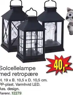 Harald Nyborg Solcellelampe med retropære tilbud