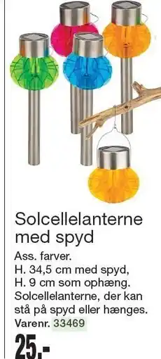 Harald Nyborg Solcellelanterne med spyd tilbud