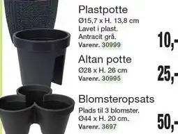 Harald Nyborg Plastpotte, Altan potte eller Blomsteropsats tilbud