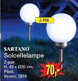 Harald Nyborg SARTANO Solcellelampe tilbud