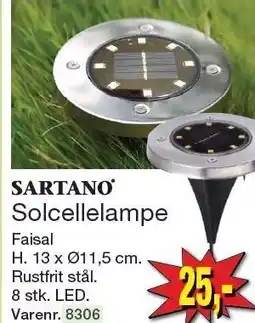 Harald Nyborg SARTANO Solcellelampe tilbud