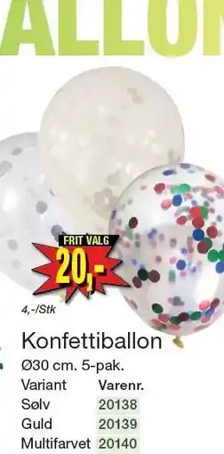 Harald Nyborg Konfettiballon tilbud