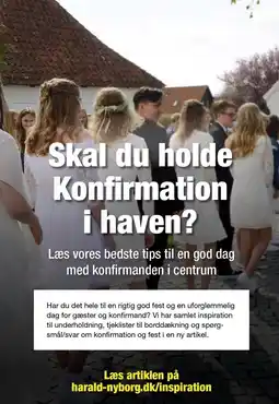 Harald Nyborg Skal du holde Konfirmation i haven? tilbud