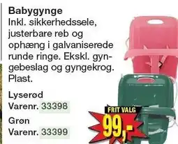 Harald Nyborg Babygynge Lyserød eller Grøn tilbud