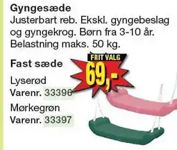 Harald Nyborg Gyngesæde Fast sæde tilbud