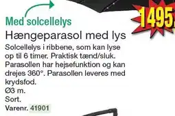 Harald Nyborg Hængeparasol med lys tilbud