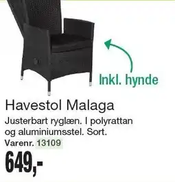 Harald Nyborg Havestol Malaga tilbud