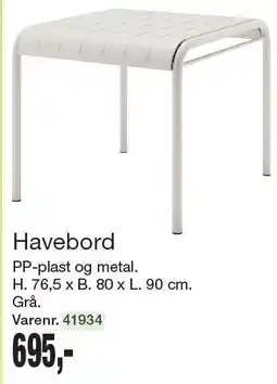 Harald Nyborg Havebord tilbud