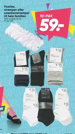 Bilka VRS Footies, strømper eller sneakersstrømper til hele familien tilbud