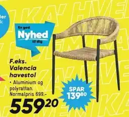 Bilka Valencia havestol tilbud